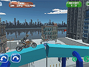 Moto特技骑自行车的人