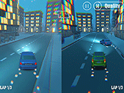 3D Night City：2个球员赛车