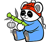 可爱的熊猫着色