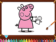 Peppa Pig家族着色