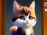 可爱的猫拼图拼图