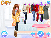 公主温暖的冬季服装