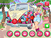 女孩修复它：音乐节度假货车